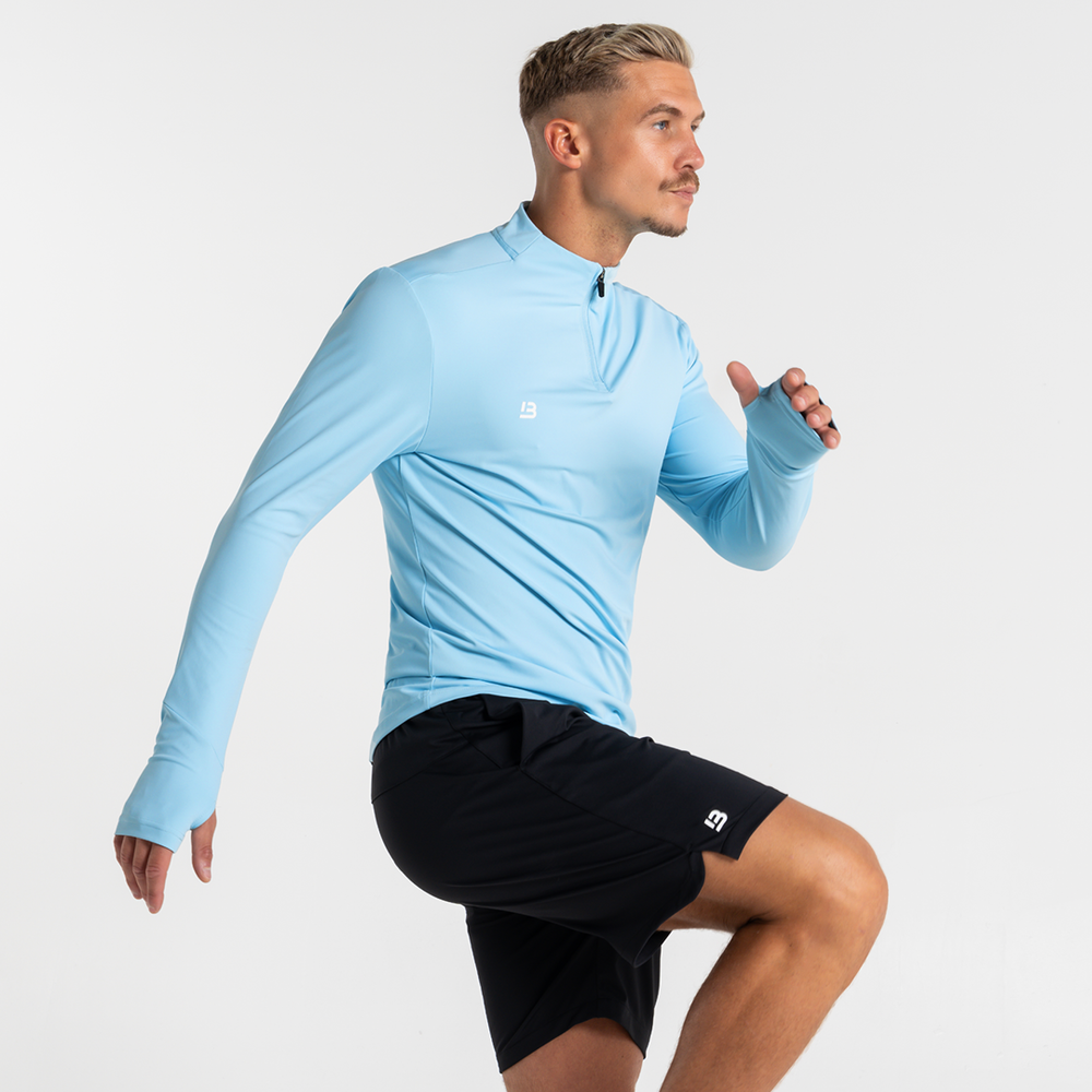 Signature Sports 1/4 Zip - Light Blue