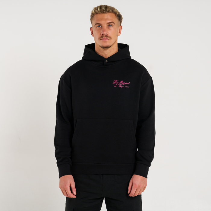 Olise Hoodie - Black/Pink